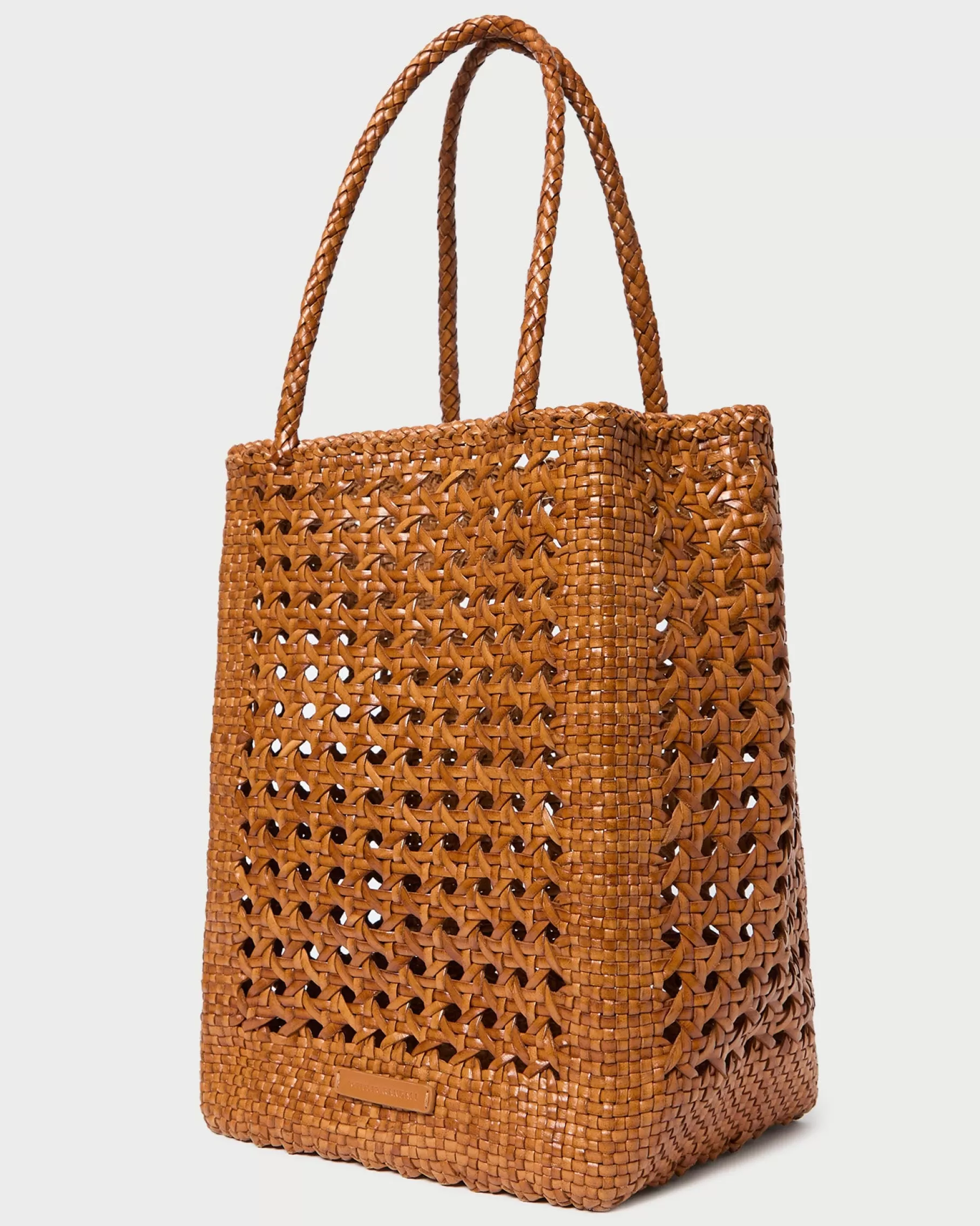 Cheap Angelo Timber Woven Leather Tote Totes