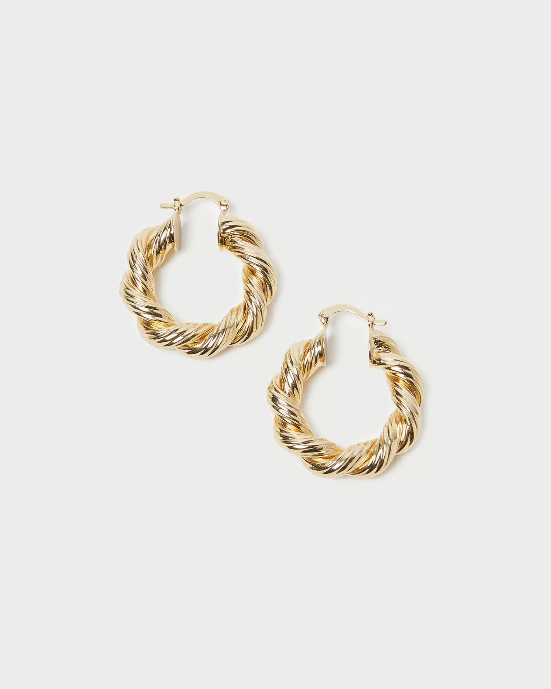 Shop Atticus Gold Twisted Hoop Earrings Event Essentials | Jessie Loves