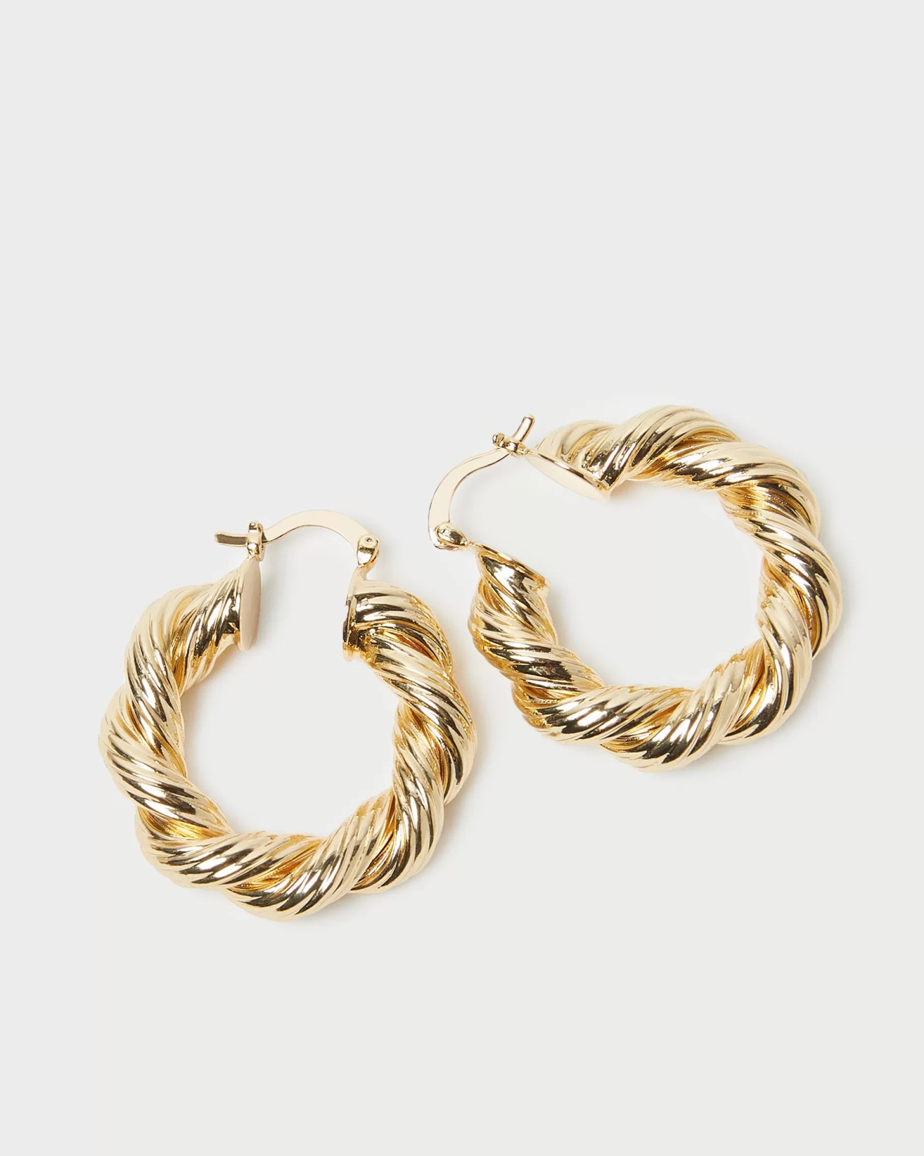 Shop Atticus Gold Twisted Hoop Earrings Event Essentials | Jessie Loves