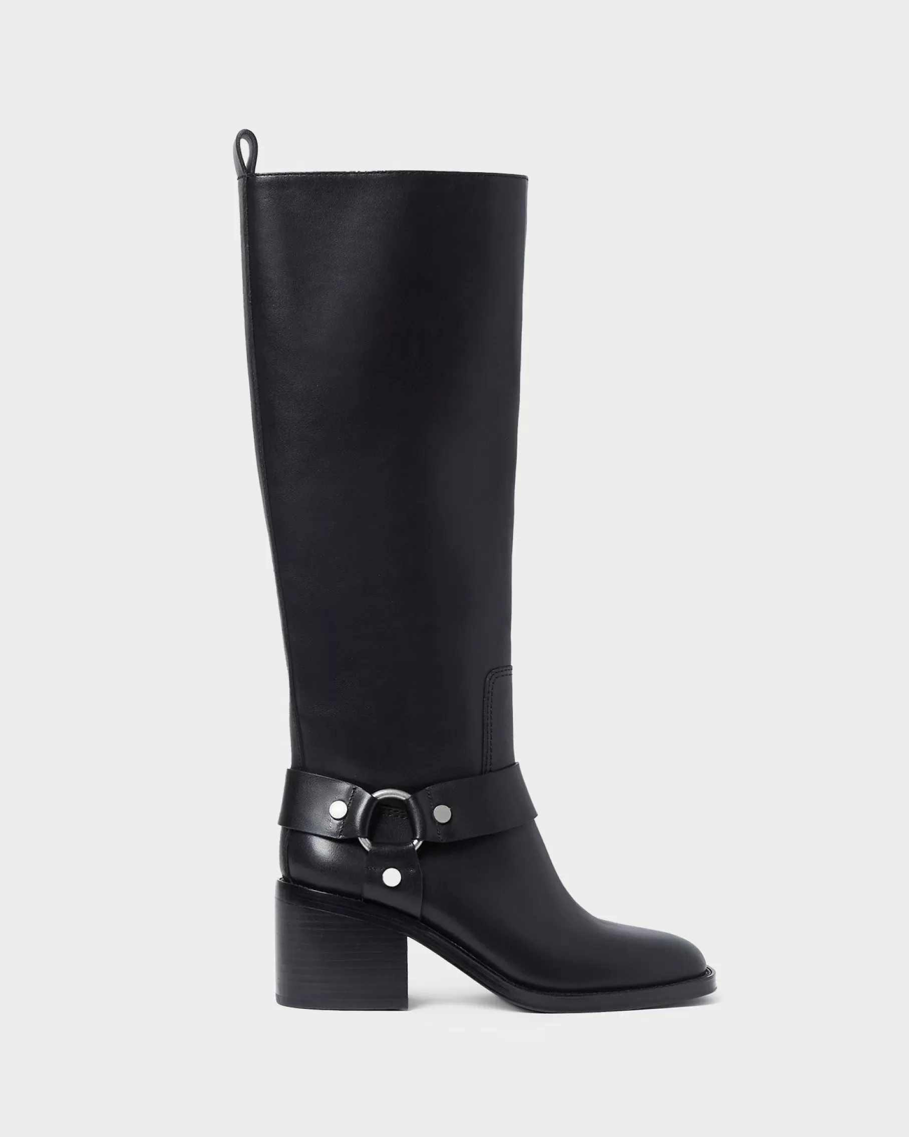 Hot Audrey Black Tall Engineer Boot Boots