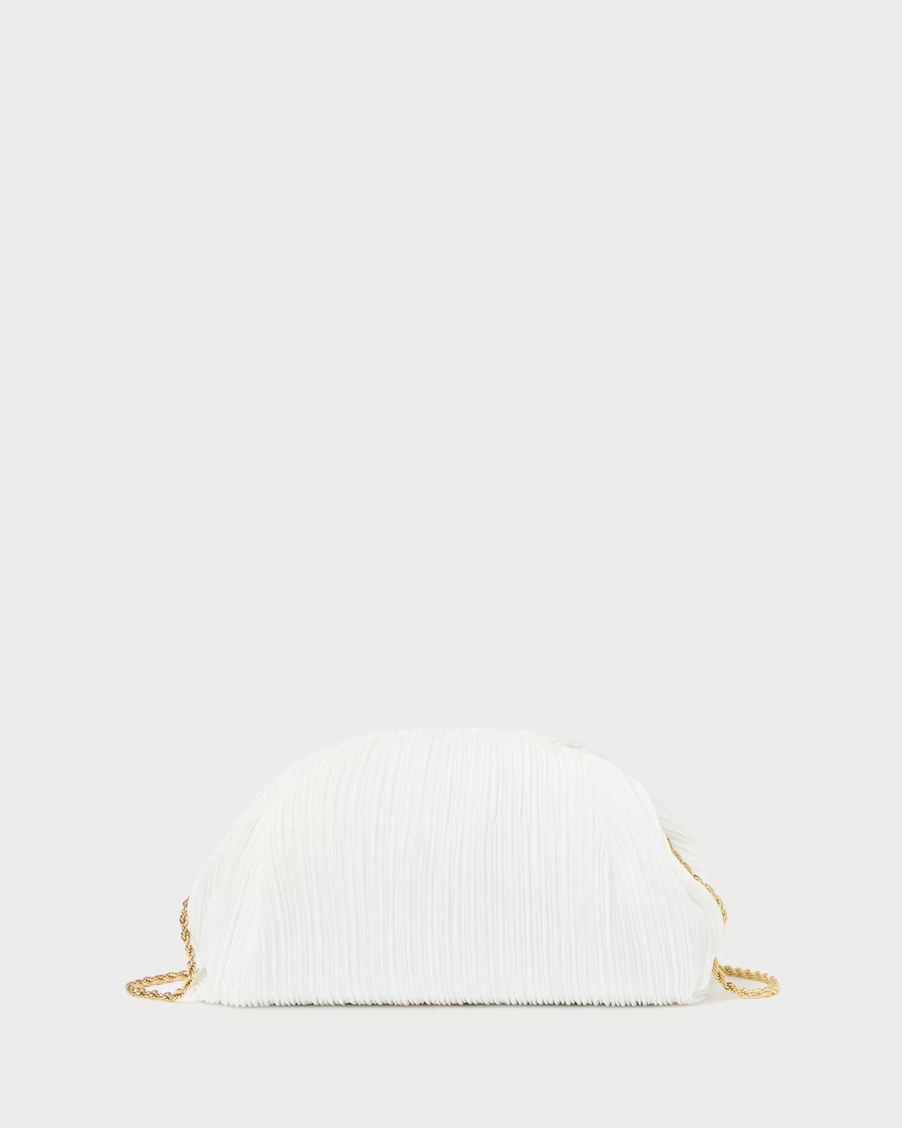 Discount Bailey White Pleated Dome Clutch SOMETHING BLUE | Event Essentials