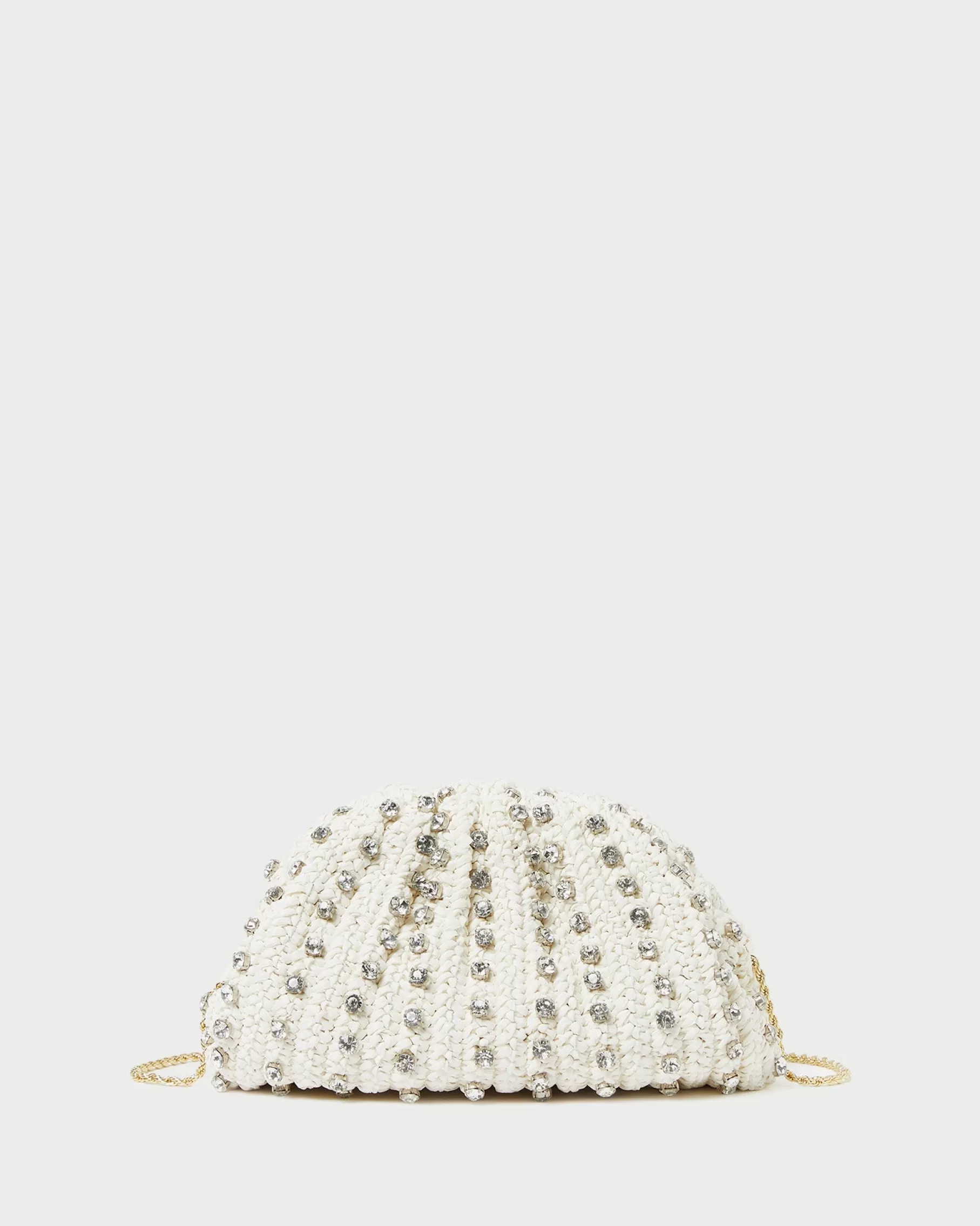 Best Bailey White/Crystal Dome Clutch SOMETHING BLUE | FOR THE GUESTS