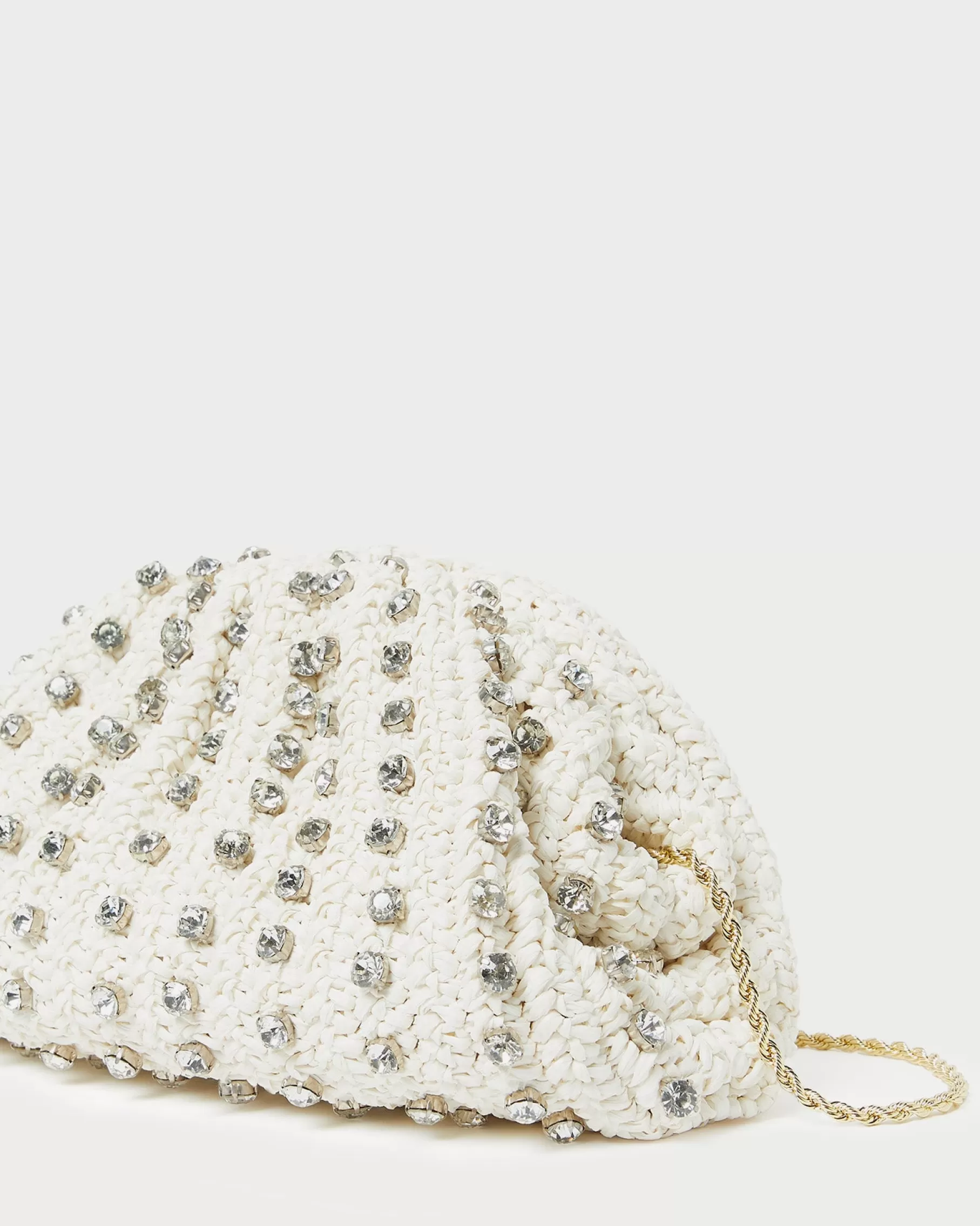 Best Bailey White/Crystal Dome Clutch SOMETHING BLUE | FOR THE GUESTS