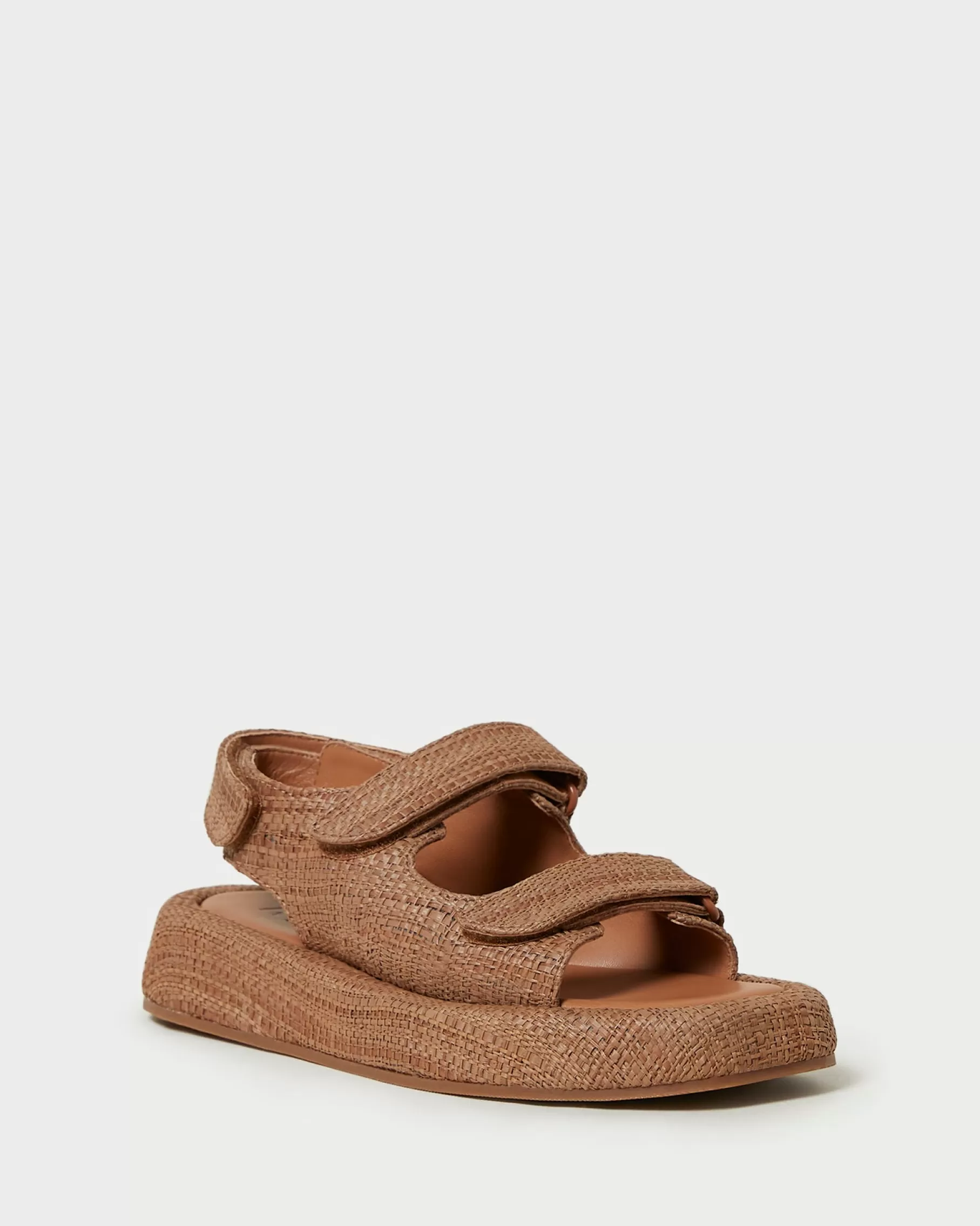 Store Blaise Raffia Platform Sandal Flat Sandals