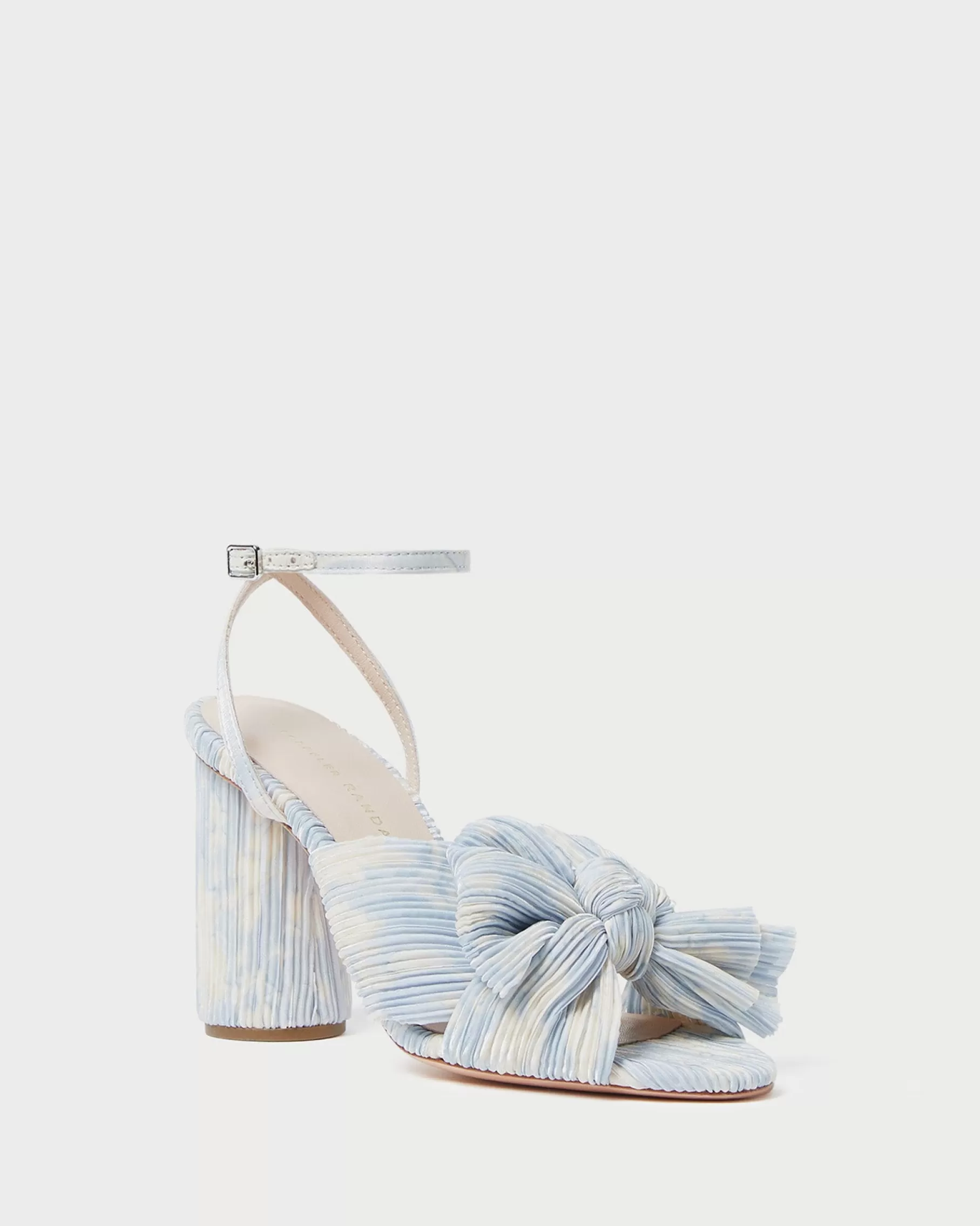 Best Sale Camellia Blue Floral Bow Heel SOMETHING BLUE | FOR THE GUESTS