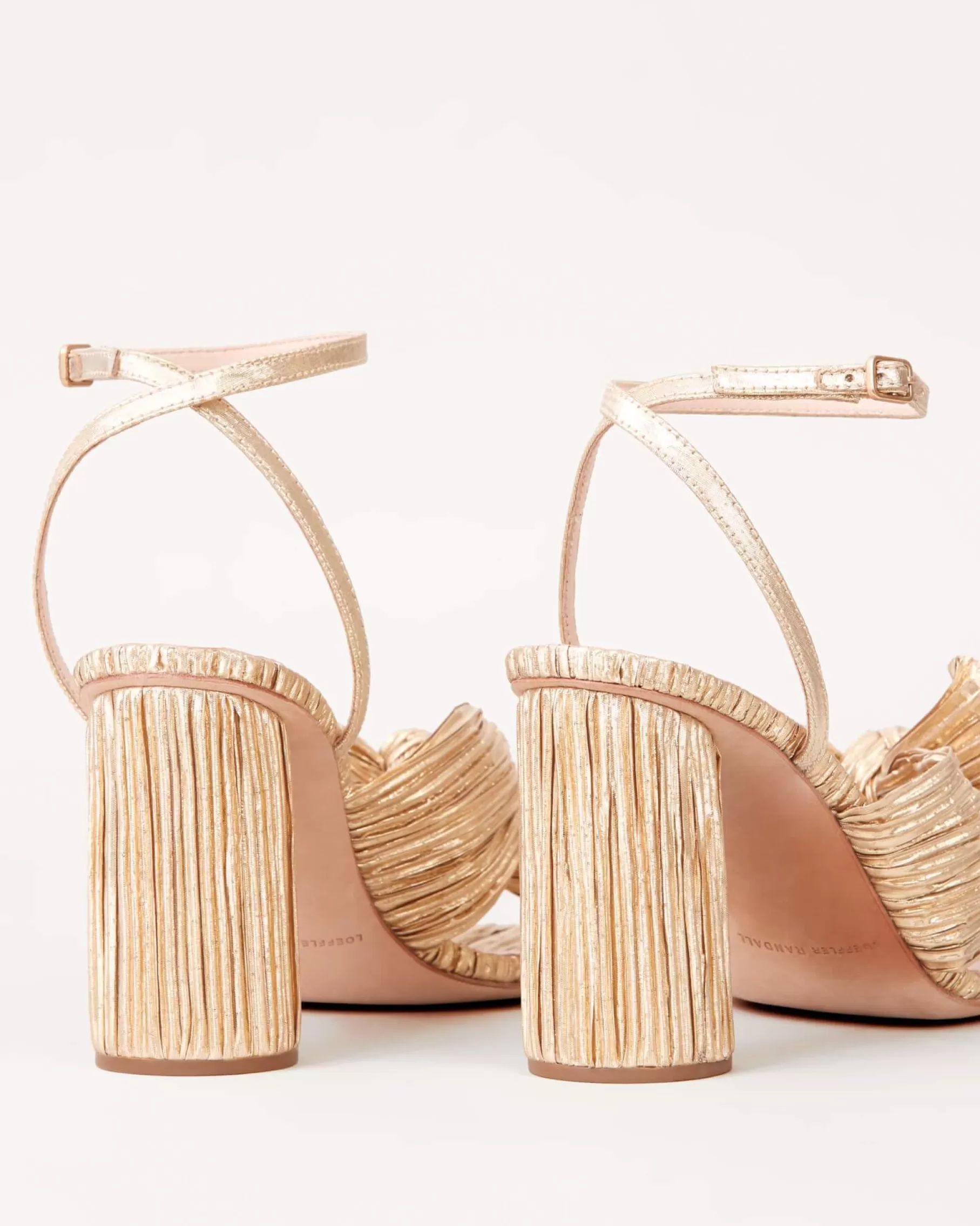 Fashion Camellia Pleated Bow Heel FOR THE BRIDE | Heeled Sandals