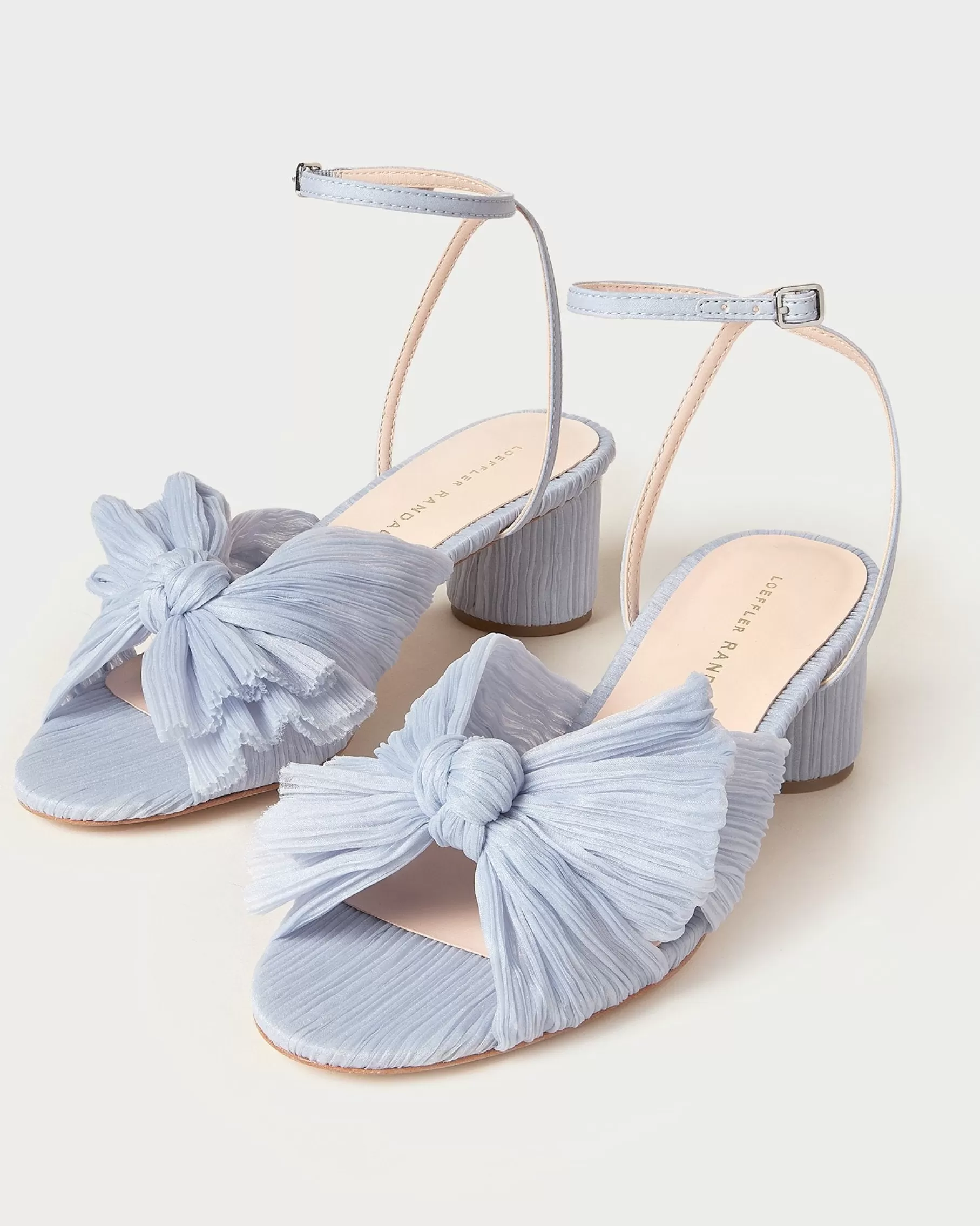 Clearance Dahlia Pleated Bow Heel SOMETHING BLUE | FOR THE BRIDE