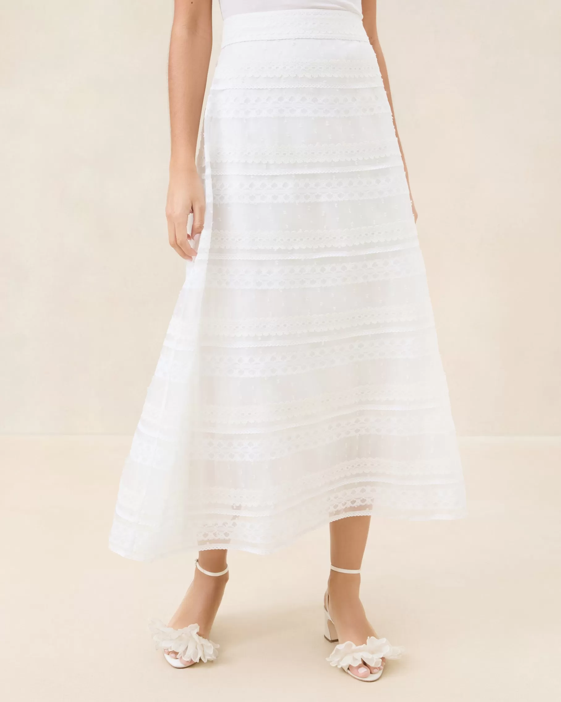 Flash Sale Delilah Cream Ruffle Organza Skirt FOR THE BRIDE | Event Essentials