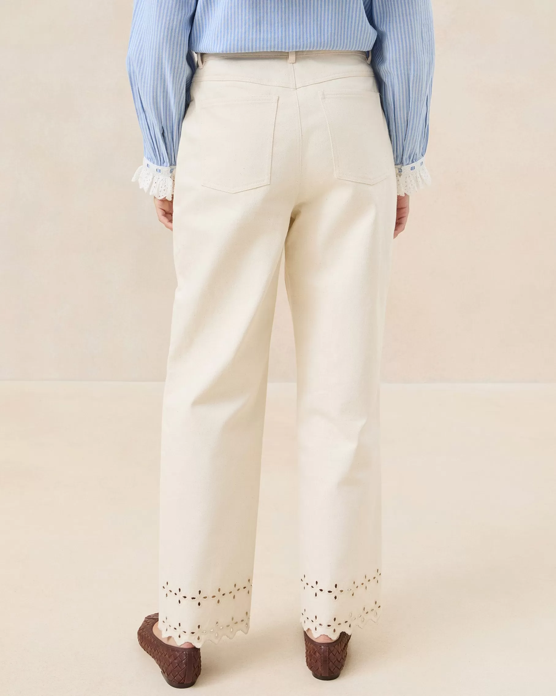 Fashion Demi Natural Embroidered Pant Casual Staples | Vacation Shop