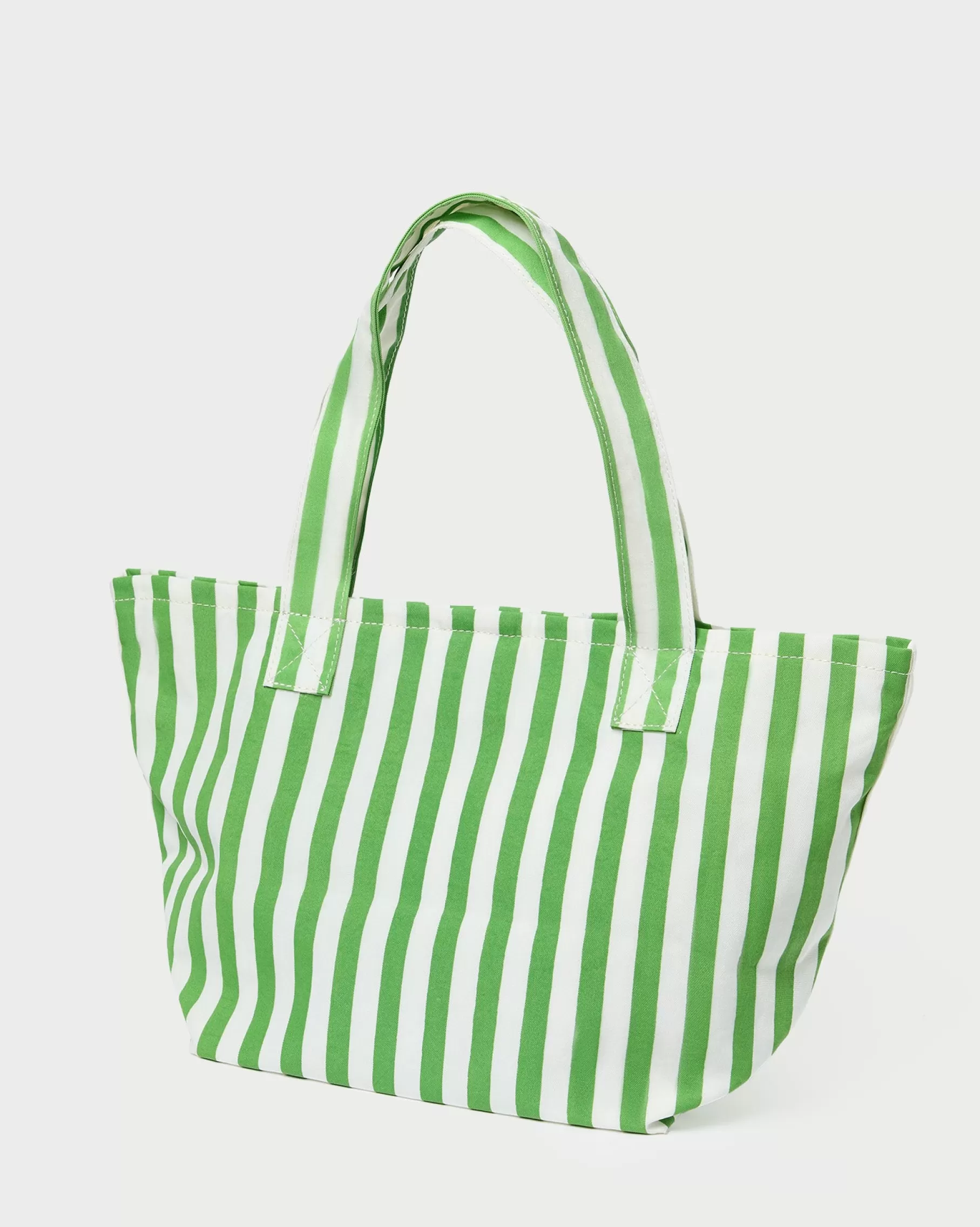 Best Ellis Green Stripe Packable Tote Jessie Loves | Totes