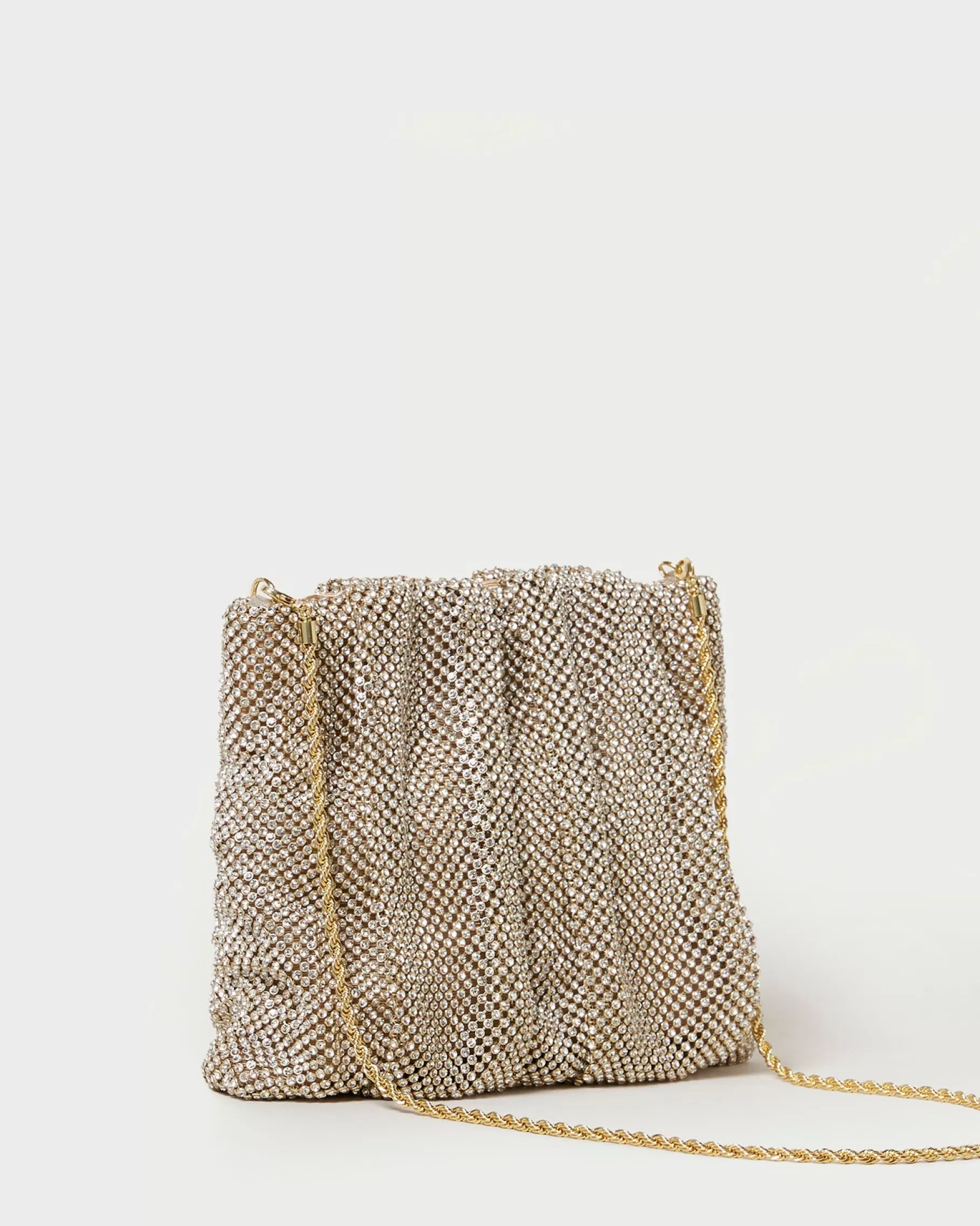 Sale Ember Gold Diamanté Gathered Clutch FOR THE GUESTS | FOR THE BRIDE