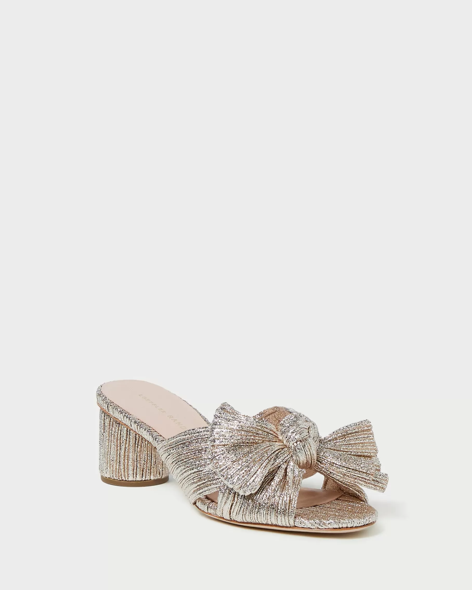 Fashion Emilia Pleated Bow Heel FOR THE BRIDE | Heeled Sandals