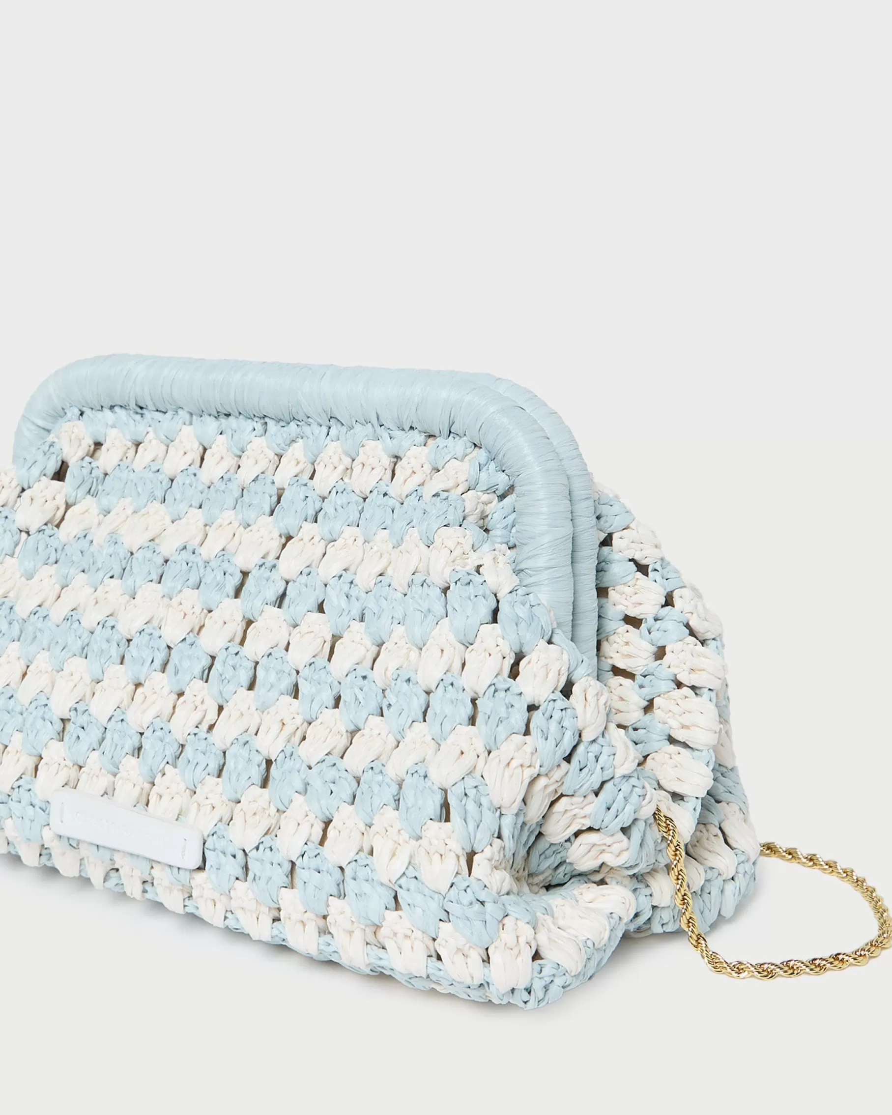 Cheap Glenda Blue/Cream Crochet Clutch FOR THE GUESTS | Clutches