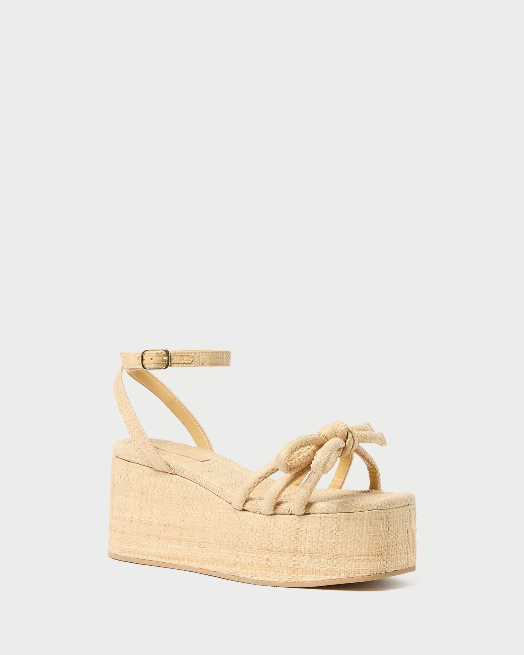 New Hudson Natural Raffia Platform Sandal Vacation Shop | Flat Sandals