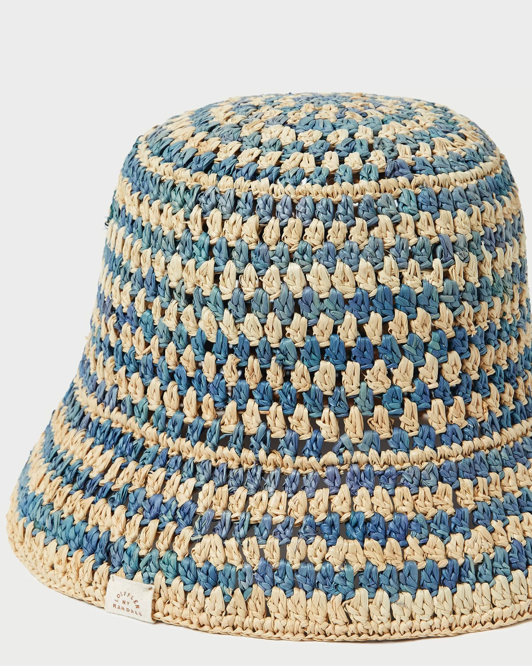 Discount Jocelyn Blue/Natural Bucket Hat Accessories