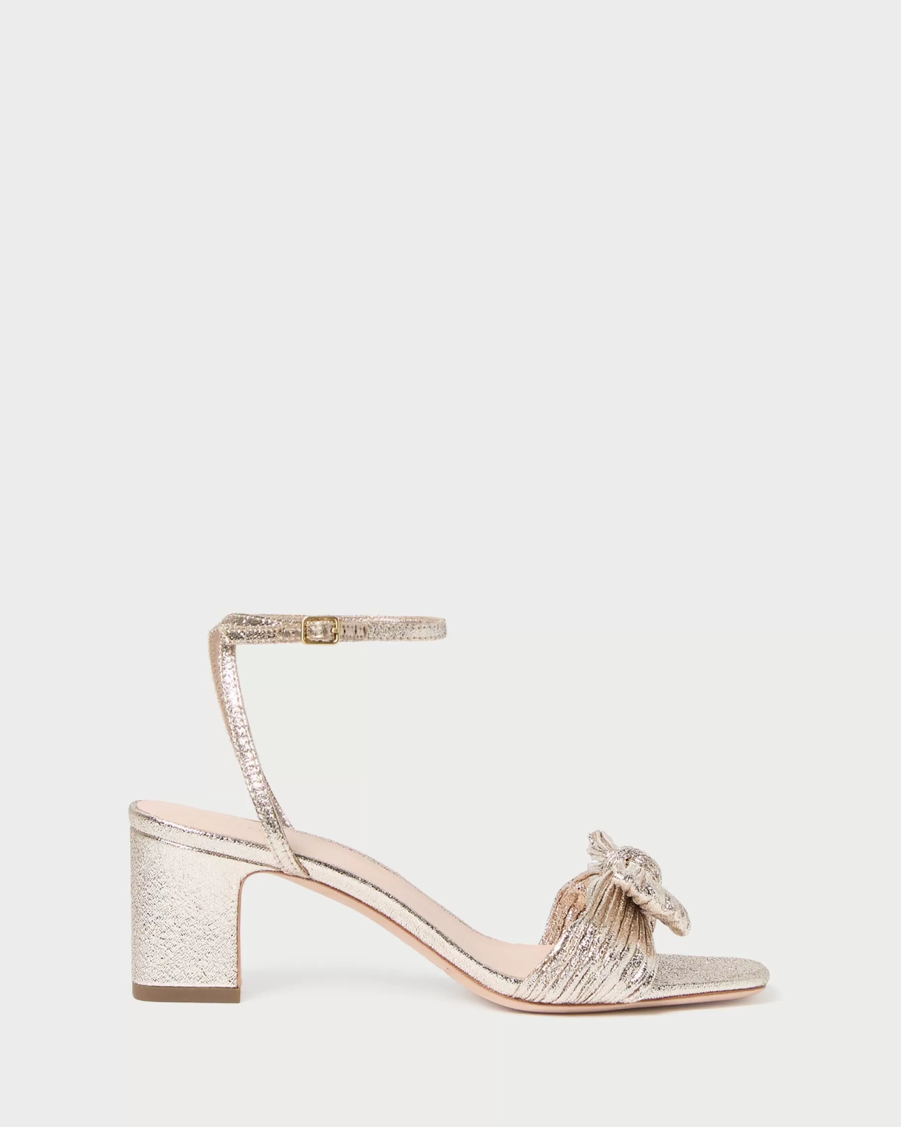 Fashion Kimora Pleated Bow Heel Event Essentials | Heeled Sandals