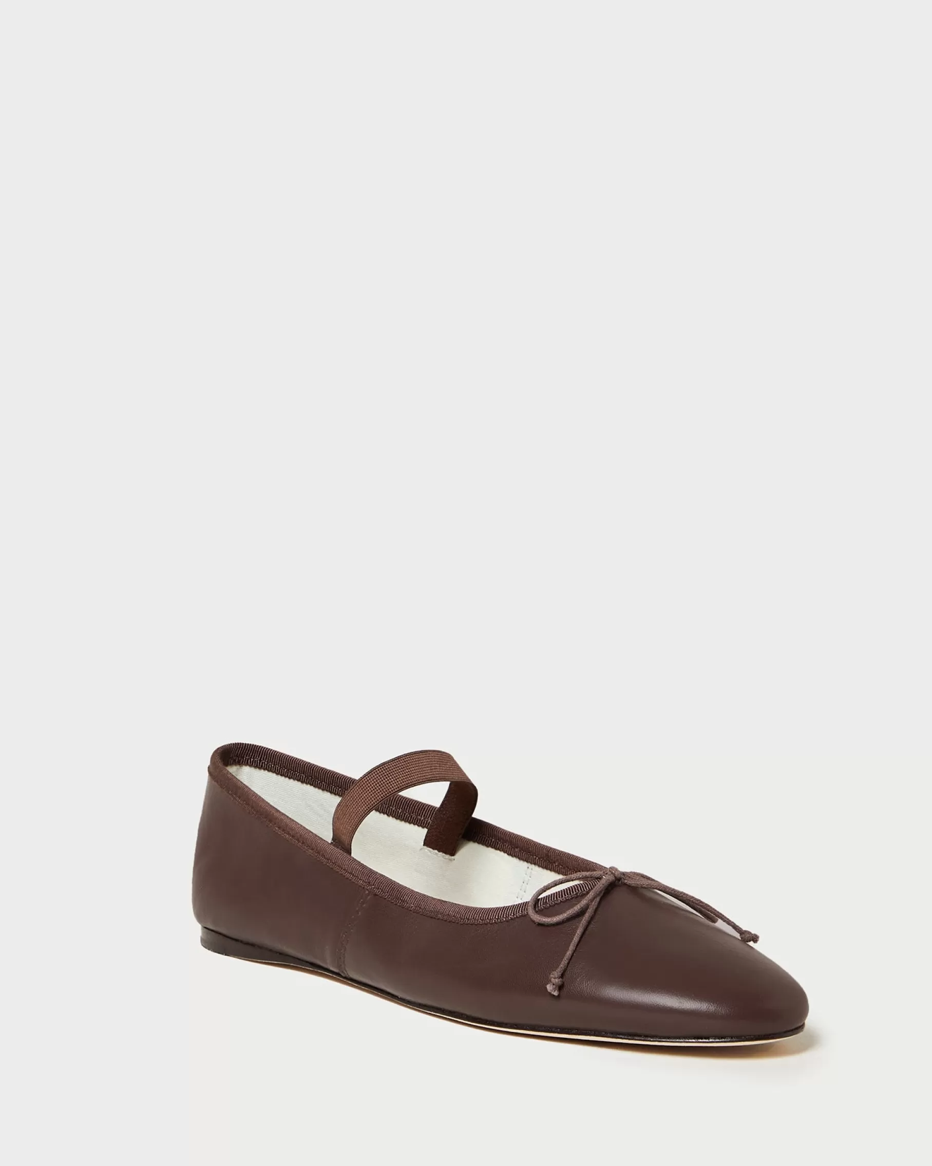 Clearance Leonie Chocolate Leather Flat Flats & Loafers