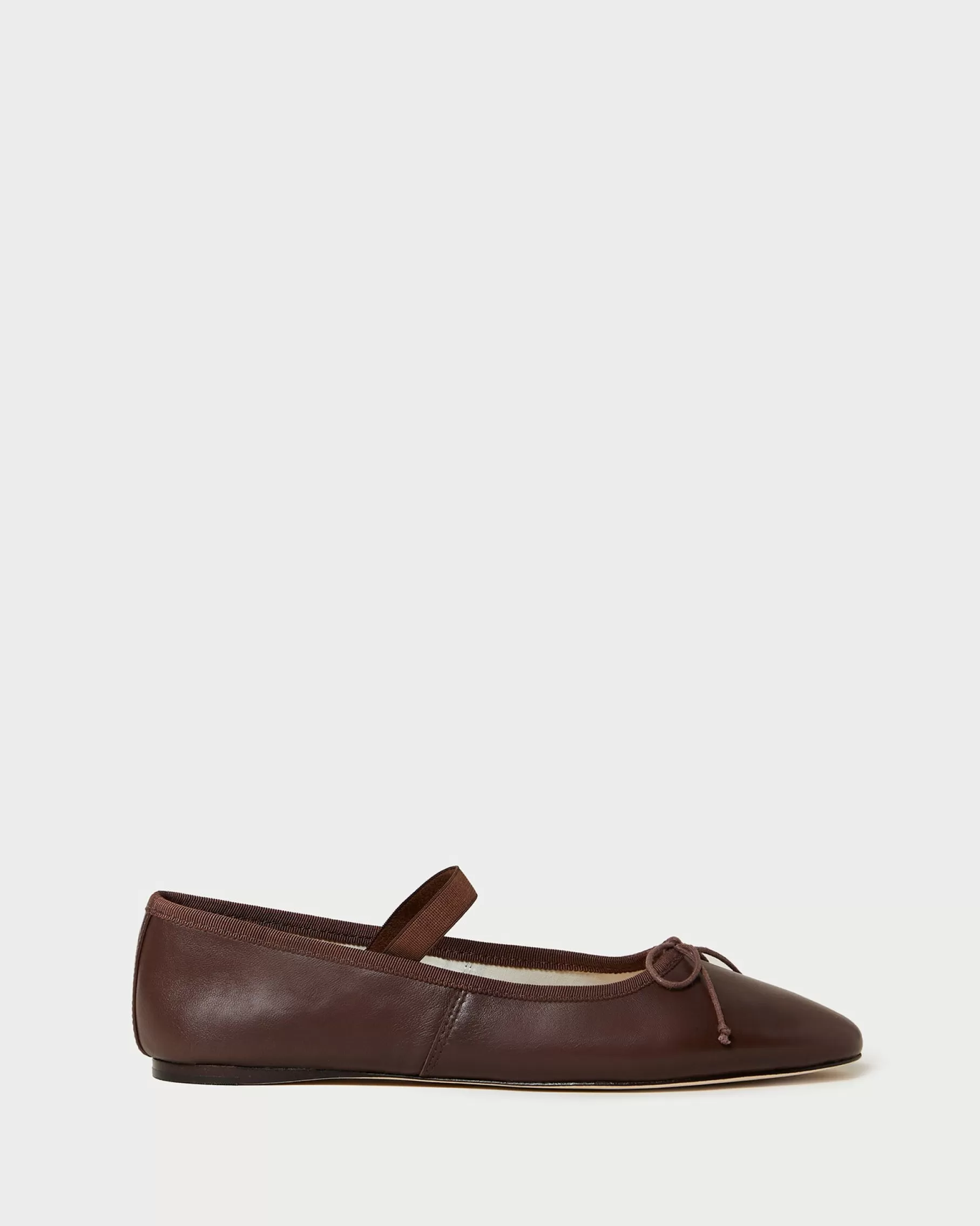 Clearance Leonie Chocolate Leather Flat Flats & Loafers