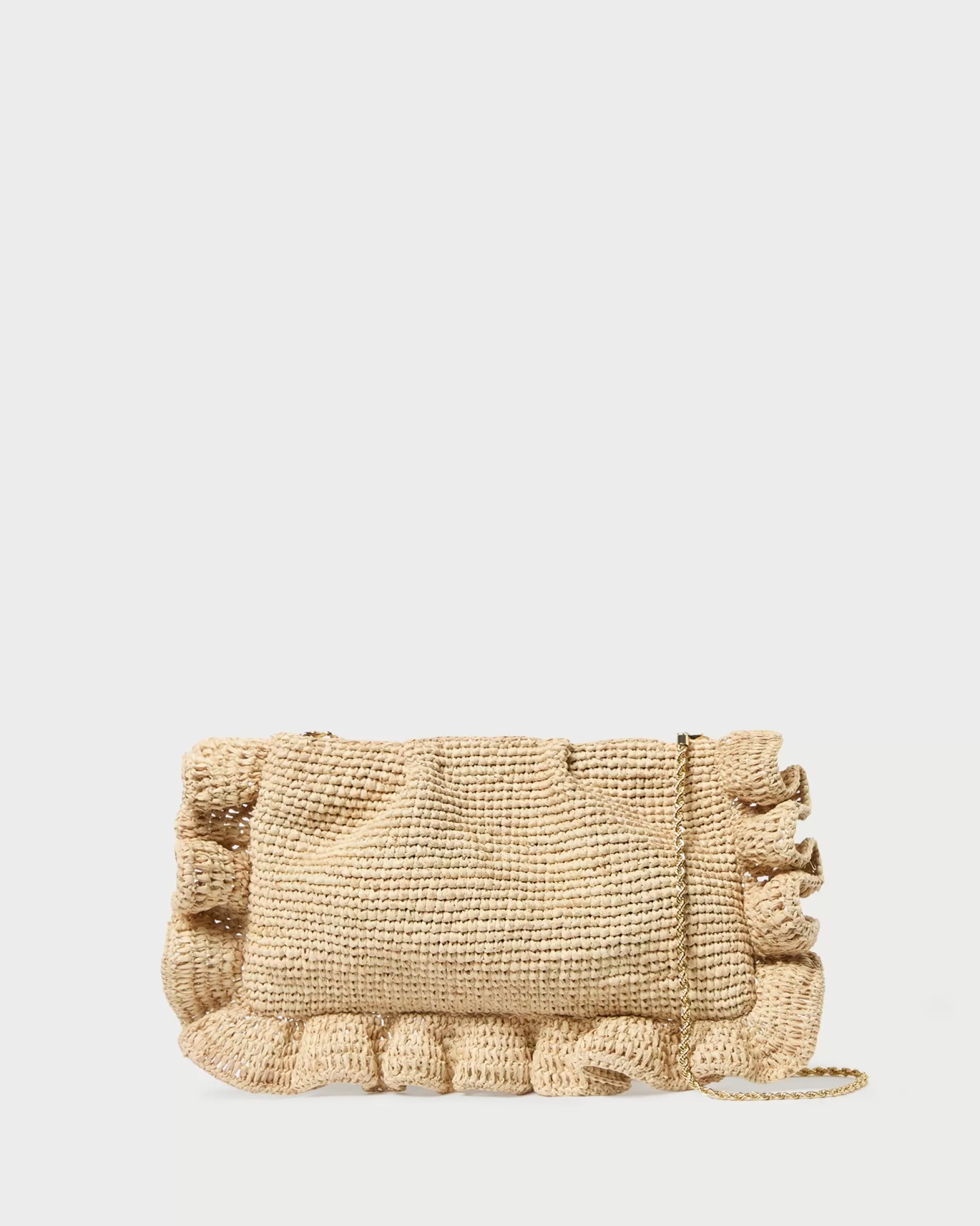 Outlet Mavis Raffia Ruffle Clutch FOR THE GUESTS | FOR THE BRIDE