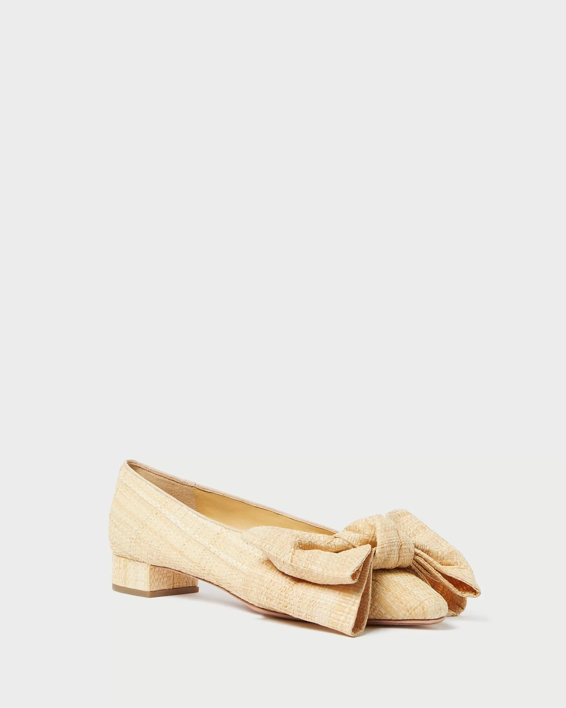 Clearance Noa Natural Raffia Bow Flat Casual Staples | Vacation Shop