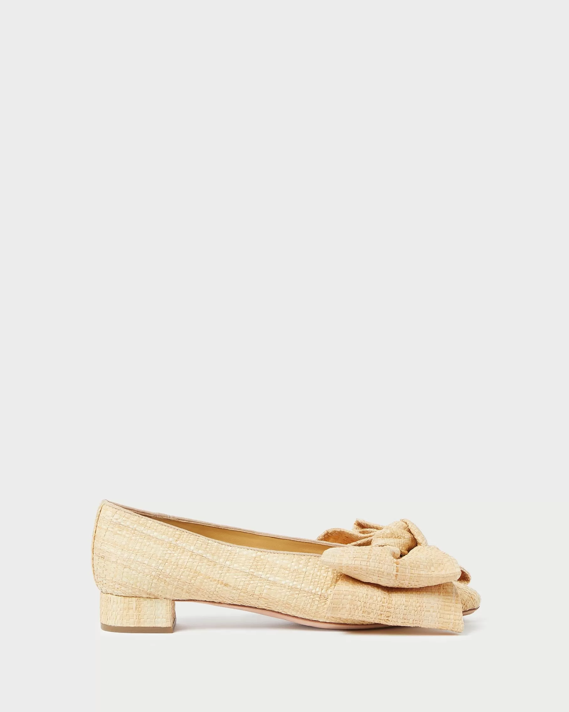 Clearance Noa Natural Raffia Bow Flat Casual Staples | Vacation Shop