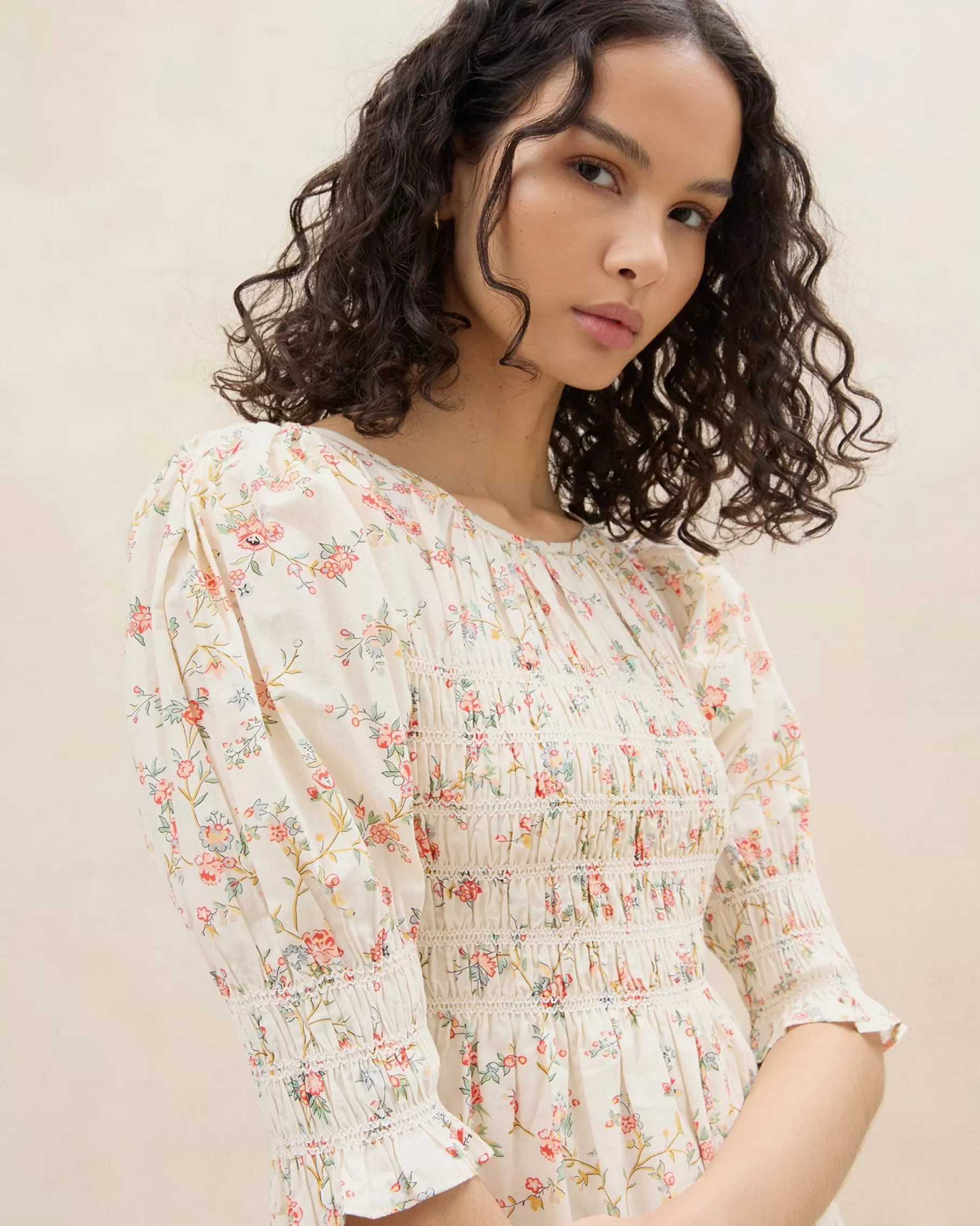 Cheap Quinn Pink Floral Cinched Dress Casual Staples | Event Essentials