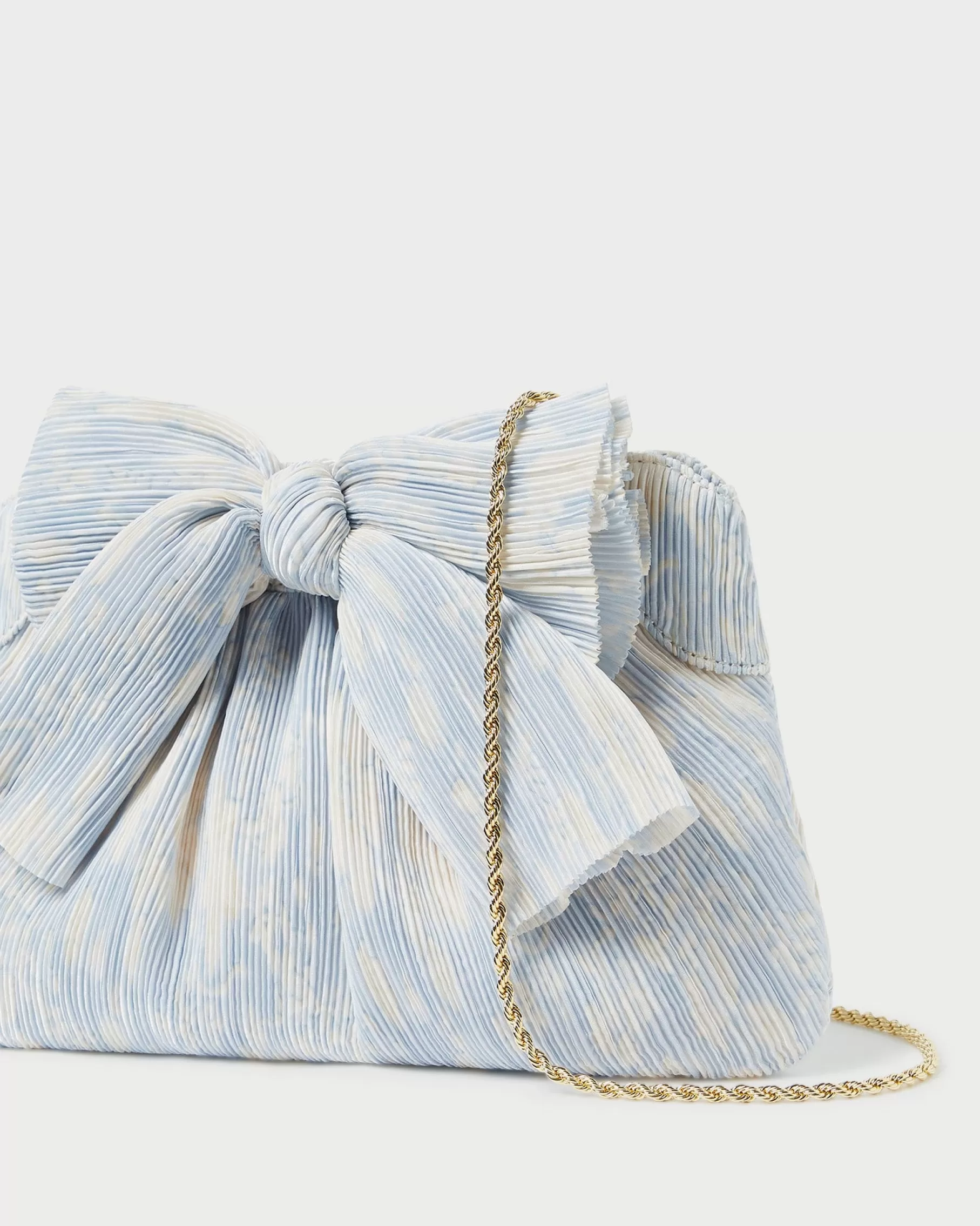 Sale Rayne Blue Floral Bow Clutch SOMETHING BLUE | FOR THE GUESTS