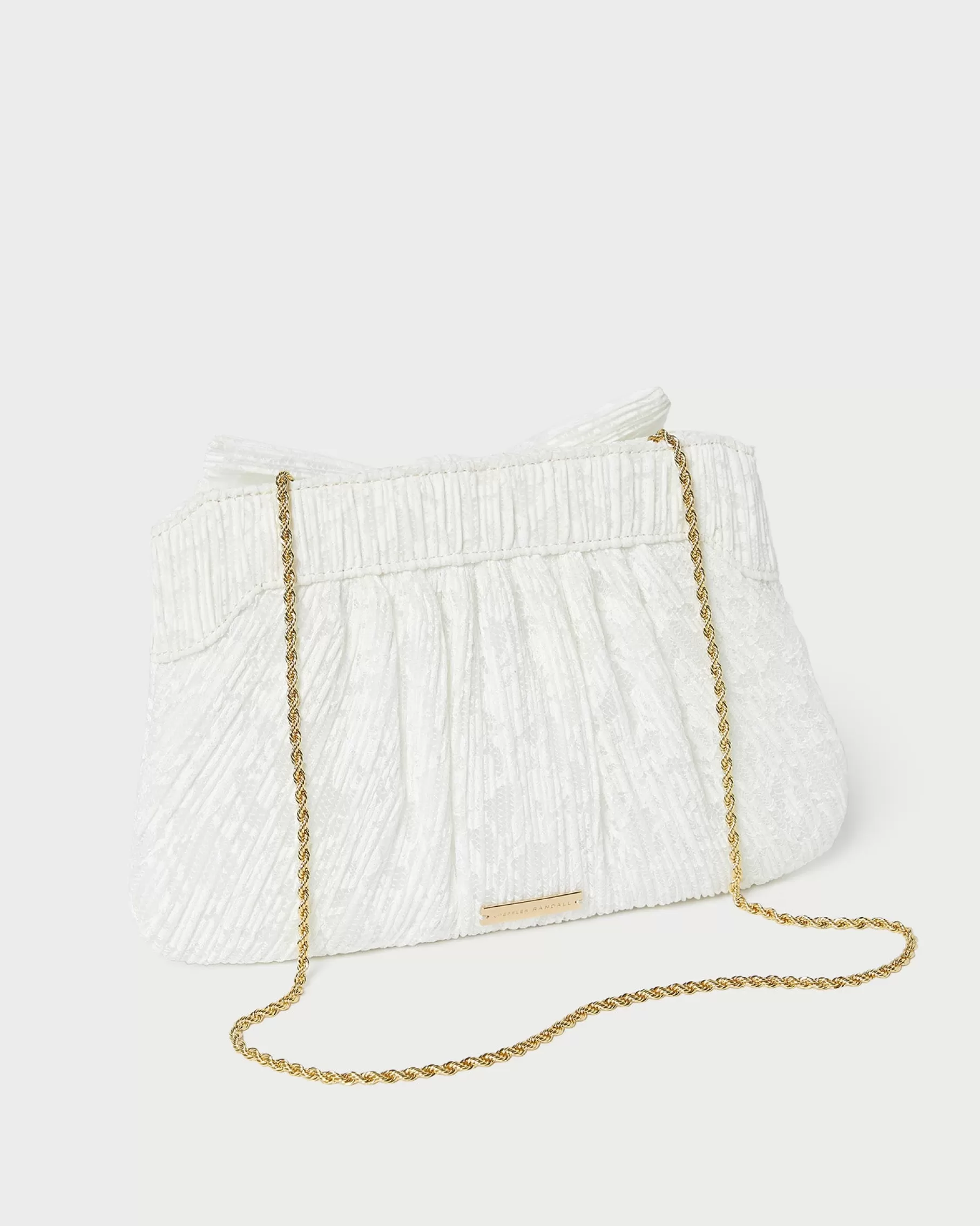 Store Rayne White Lace Bow Clutch FOR THE BRIDE | Clutches