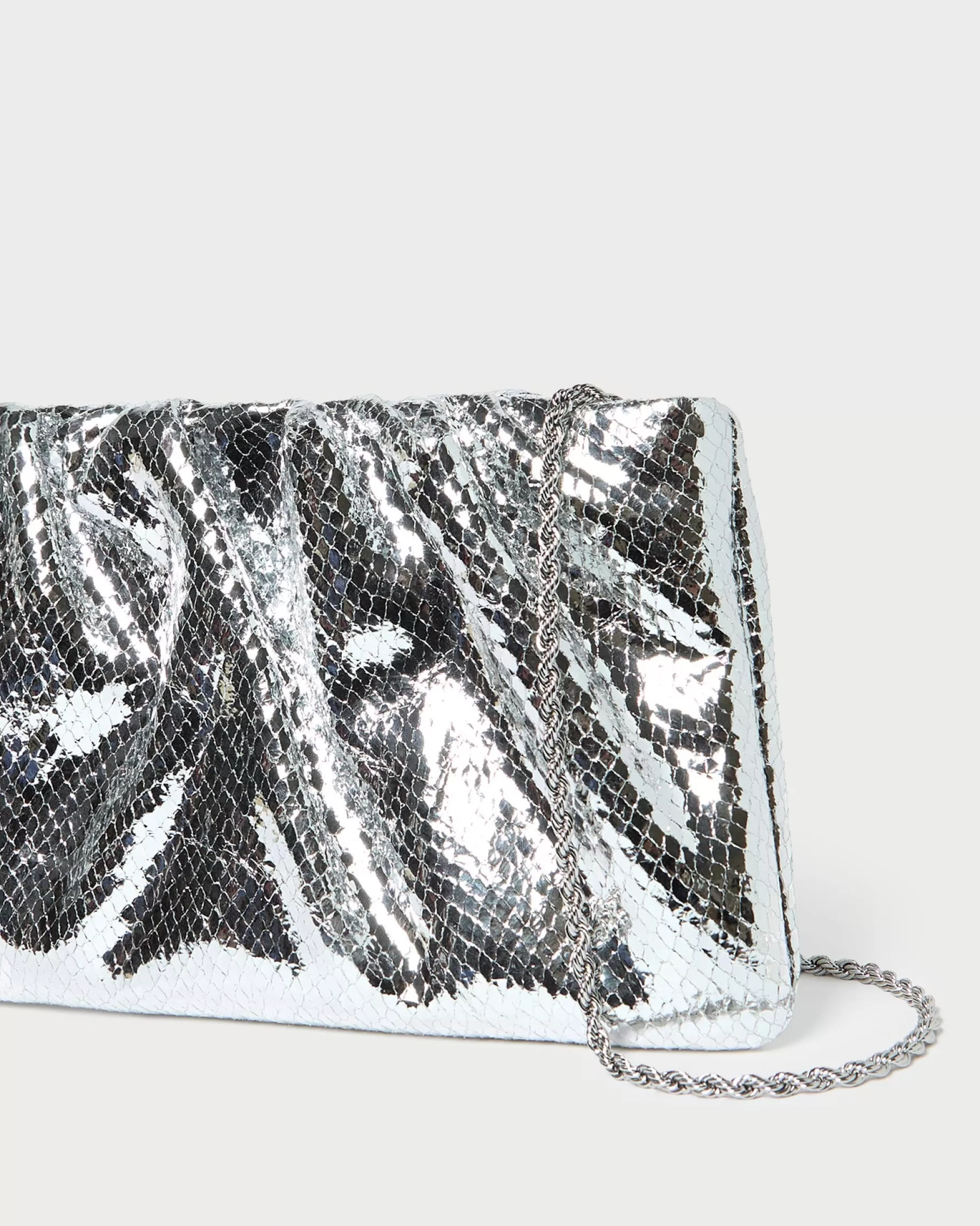 Best Serena Silver Gathered Leather Clutch Event Essentials | Clutches