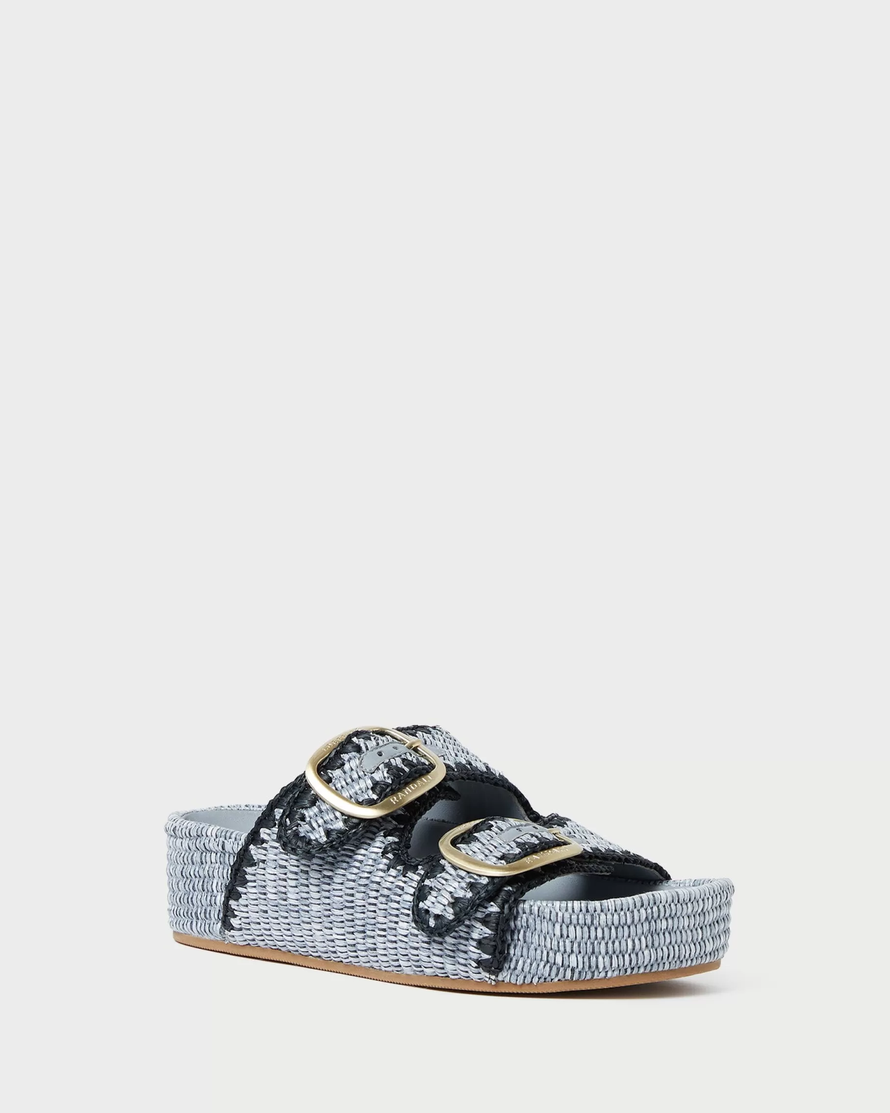 Best Theo Blue Raffia Footbed Sandal Casual Staples | Flat Sandals