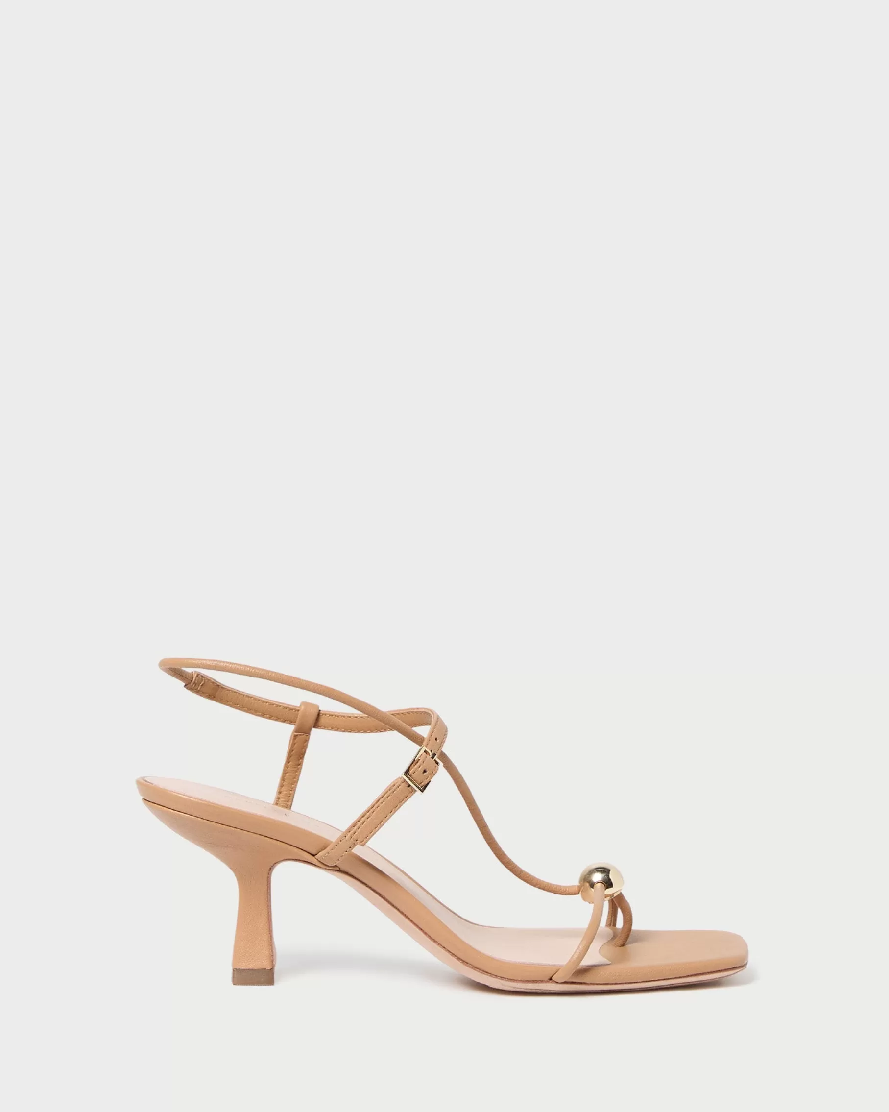 Best Triana Dune Leather Mid-Heel Sandal FOR THE GUESTS | Heeled Sandals